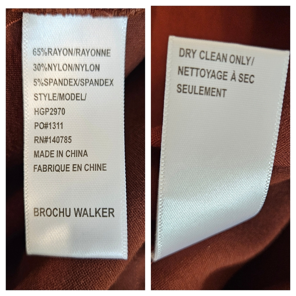 Brochu Walker High Rise Wide Leg Pants Rhodes Sienna Crop Trousers Womens Sz XS - Picture 12 of 13